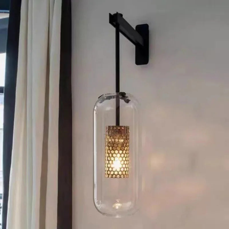 Gaines - E14 LED bulb contemporary wall light