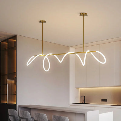 Clarissa - Built in LED contemporary linear suspended light