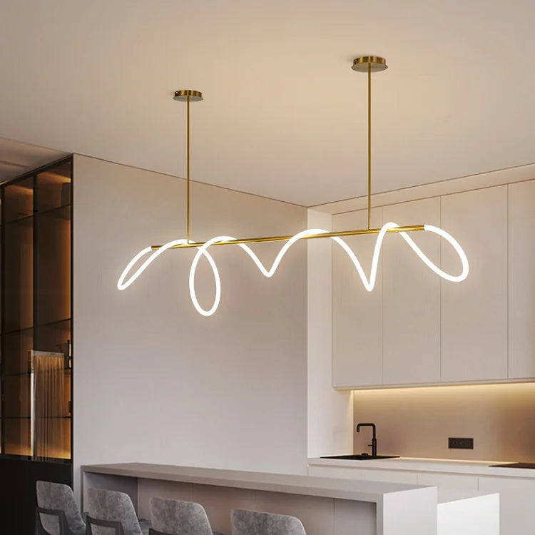 Clarissa - Built in LED contemporary linear suspended light