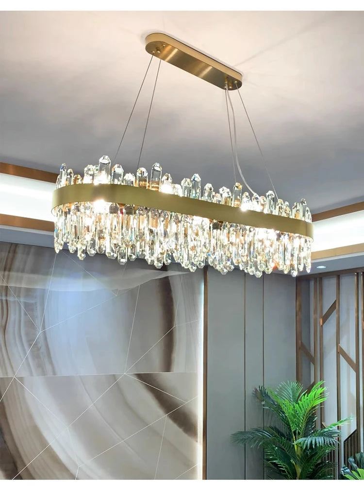 Will B- Built-in LED luxury crystal suspended light