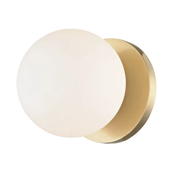 Jimenez - G9 LED bulb contemporary round glass wall light