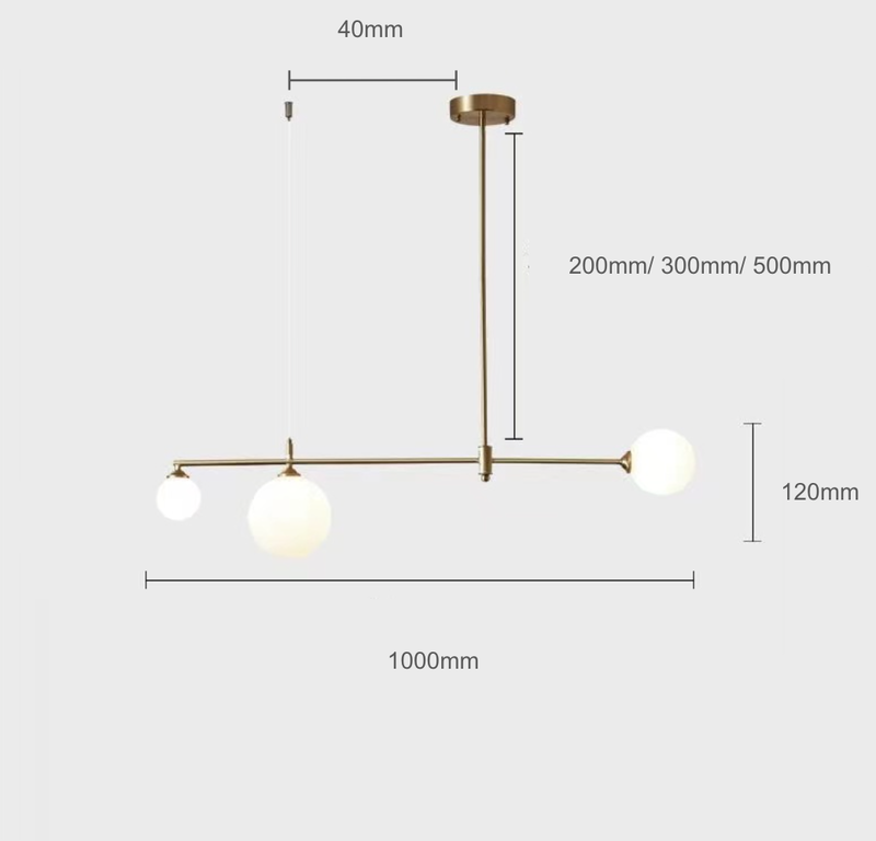 Uzair -G9 LED bulb modern suspended light