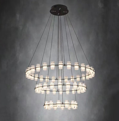 Bertha - Built in LED contemporary round suspended light
