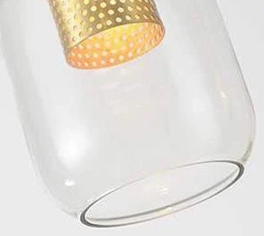 Hywel - E14 LED bulb contemporary glass suspended light