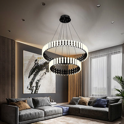 Rubin - Built in LED contemporary round suspended light