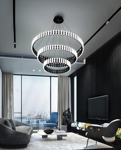 Rubin - Built in LED contemporary round suspended light