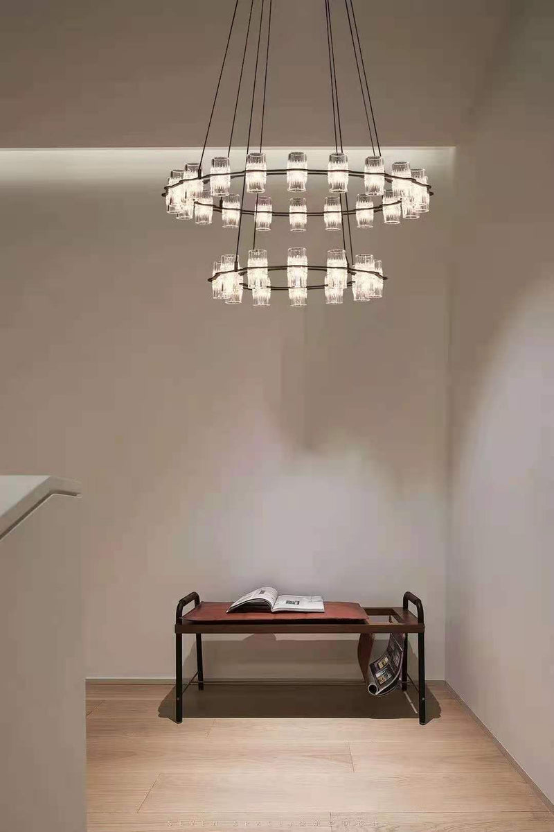 Bertha - Built in LED contemporary round suspended light