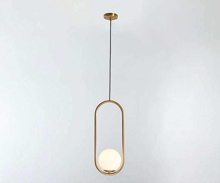 Klay - E14 LED bulb contemporary round glass suspended light