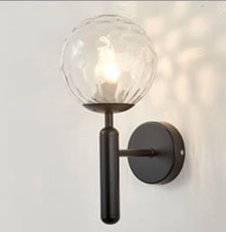 Berg - E14 LED bulb contemporary glass wall light