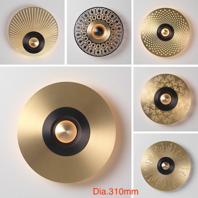 Kearns - E27 LED bulb contemporary round wall light