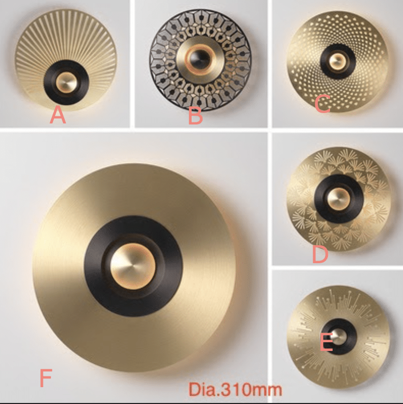 Kearns - E27 LED bulb contemporary round wall light
