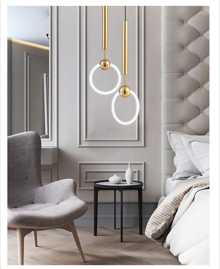 Webber - Built in LED contemporary round suspended light