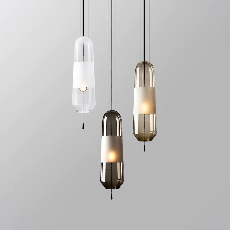 Brown - E14 LED bulb glass suspended light